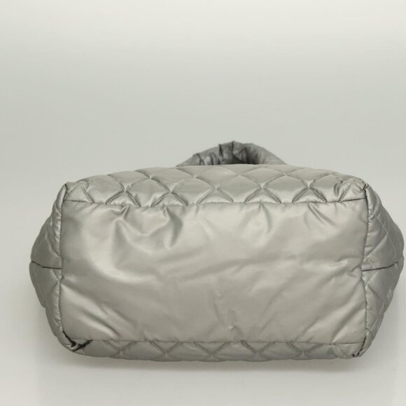 CHANEL Cococoon Tote Bag Nylon Gray Silver CC Auth - Picture 6 of 15